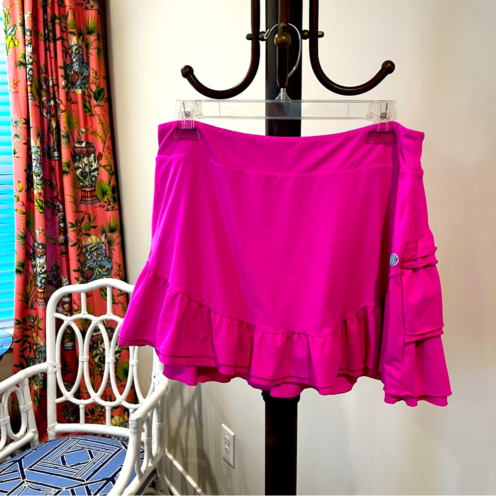 Lilly Pulitzer Hot Pink Nylon Skort - Size L